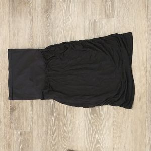 Black mid length maternity skirt